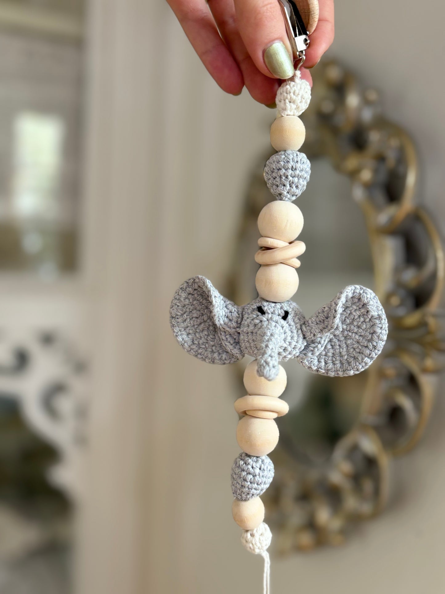 Hand-Made 100% Cotton Crochet Pacifier Chain