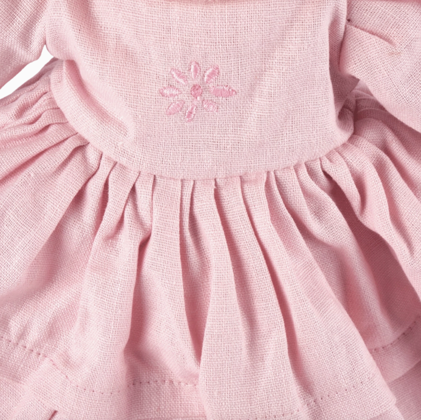 Amelia Lt. Brown Hair Doll in Pink Linen Dress W/Display Box
