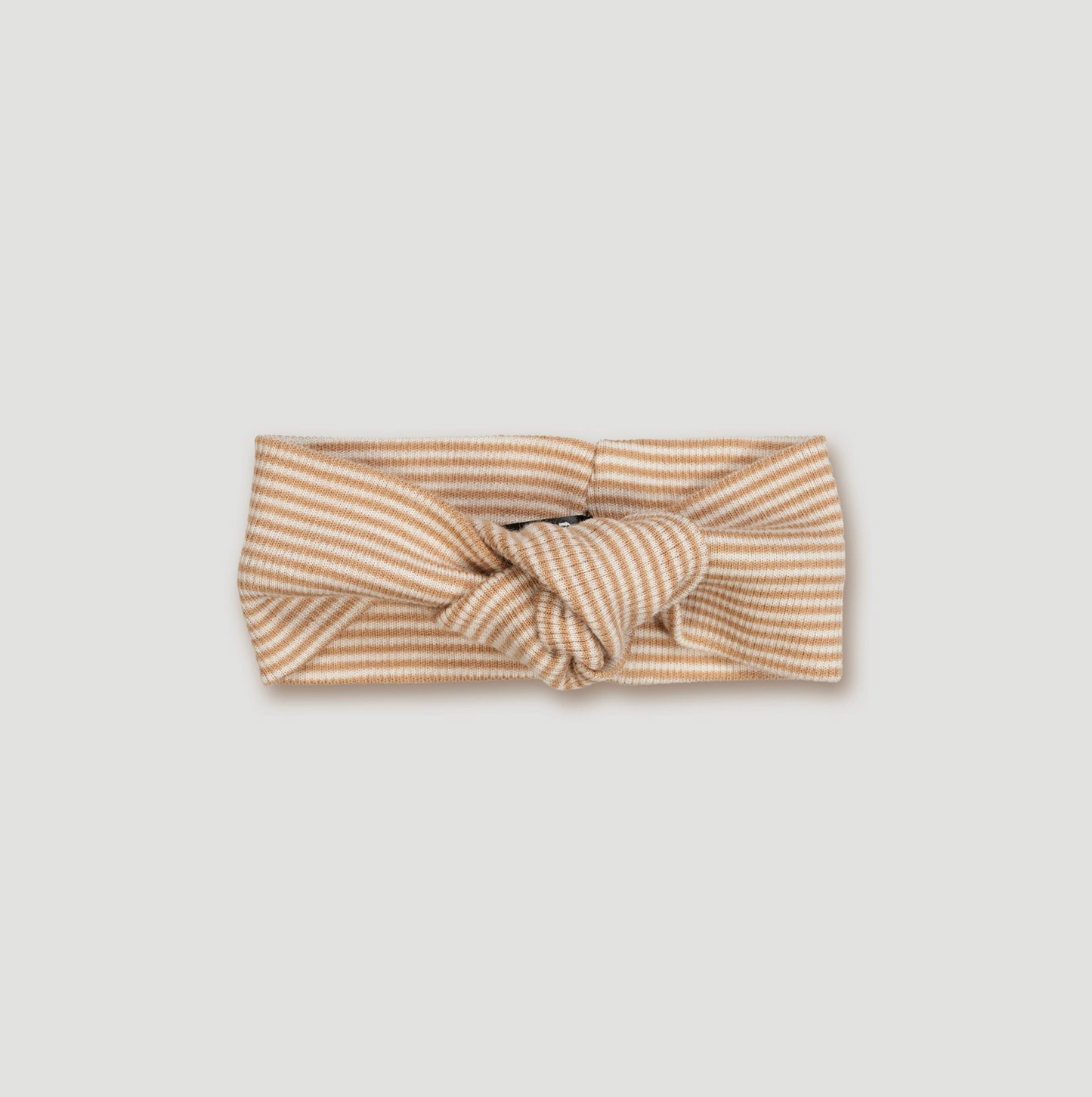 Wool Rib Knotted Headband - Fawn Stripe