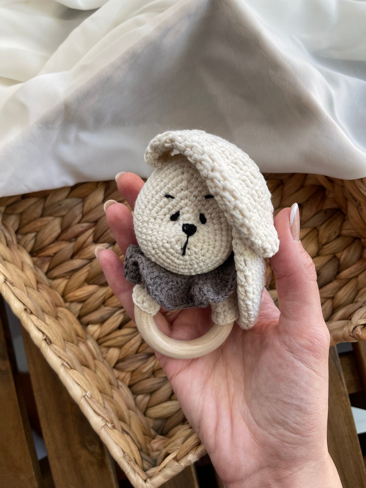 Hand-Made 100% Cotton Crochet Rattle