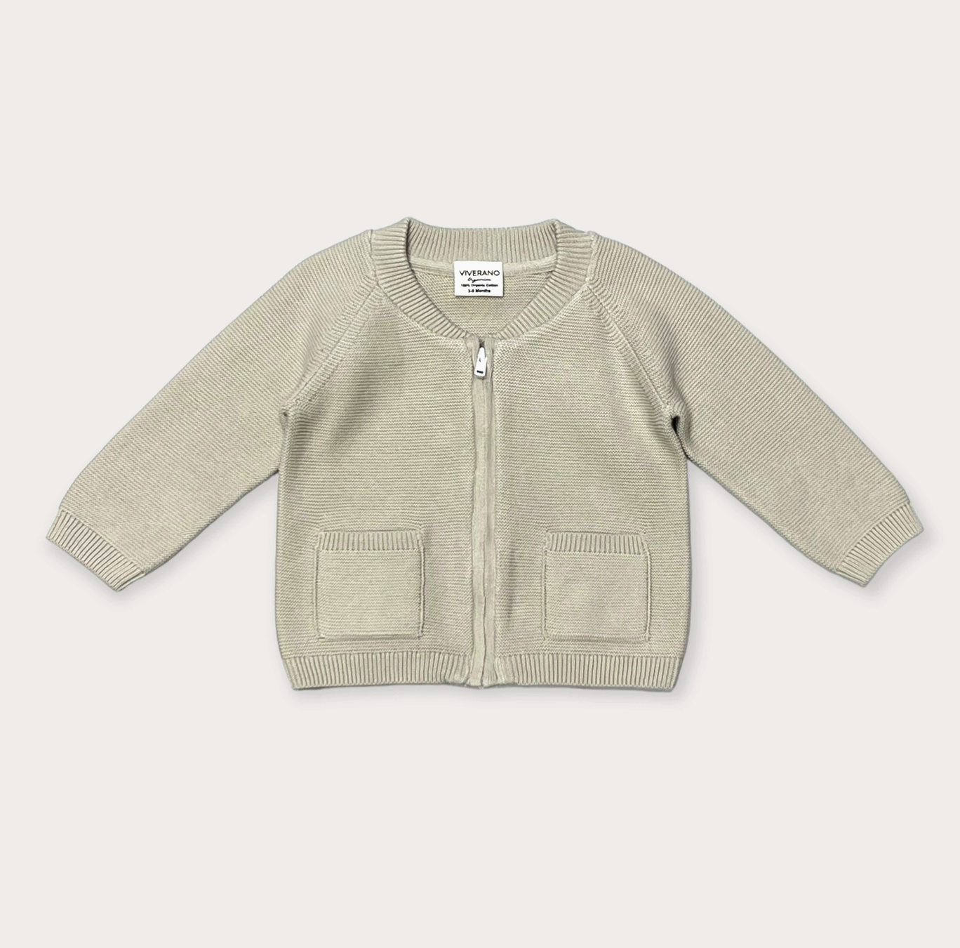 2-Pocket Baby Bomber Style Zip Jacket (Organic Cotton)