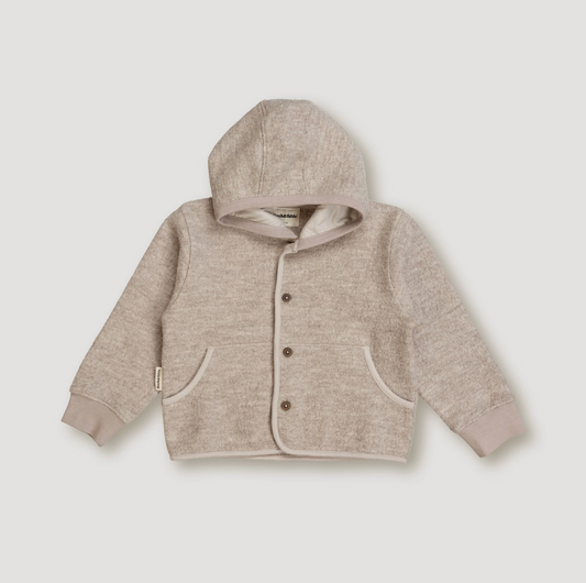 Wool Hooded Jacket - Sand