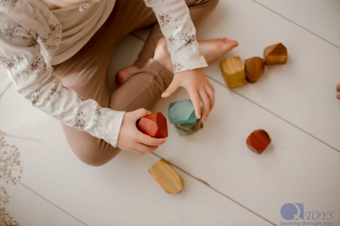 Coloured Wooden Gems