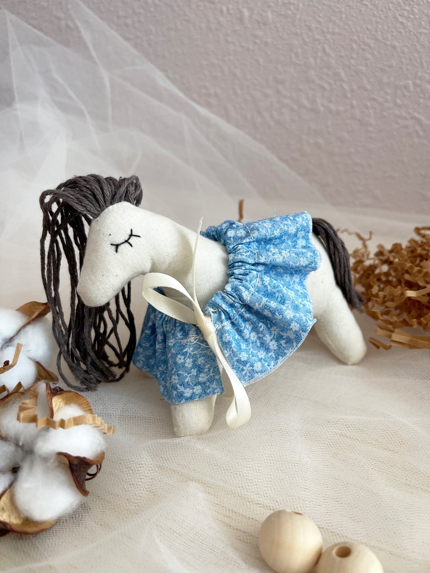 Hand-made 100% Cotton Horse Doll