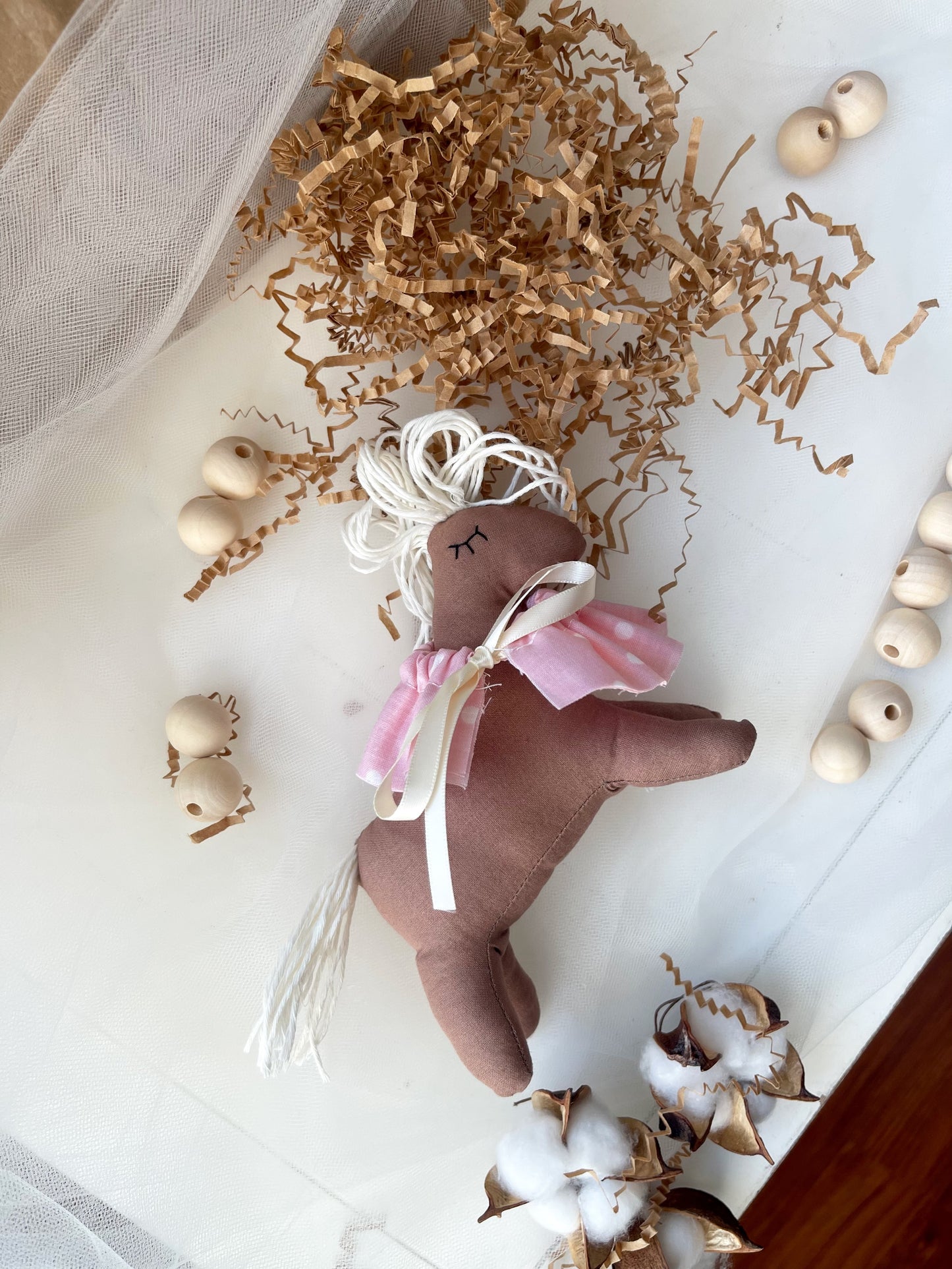 Hand-made 100% Cotton Horse Doll