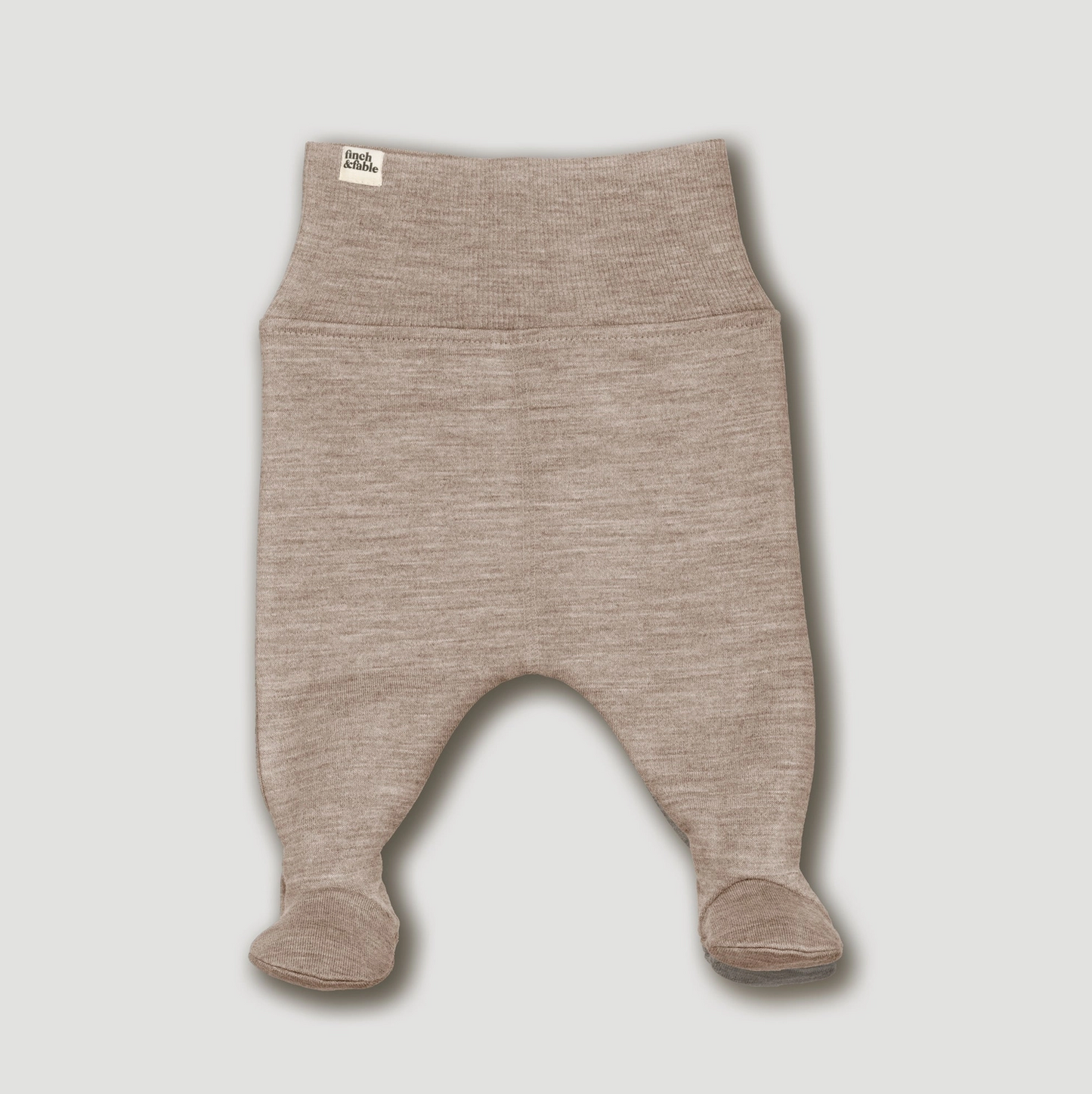 Wool Fleece Footed Pants - Sand